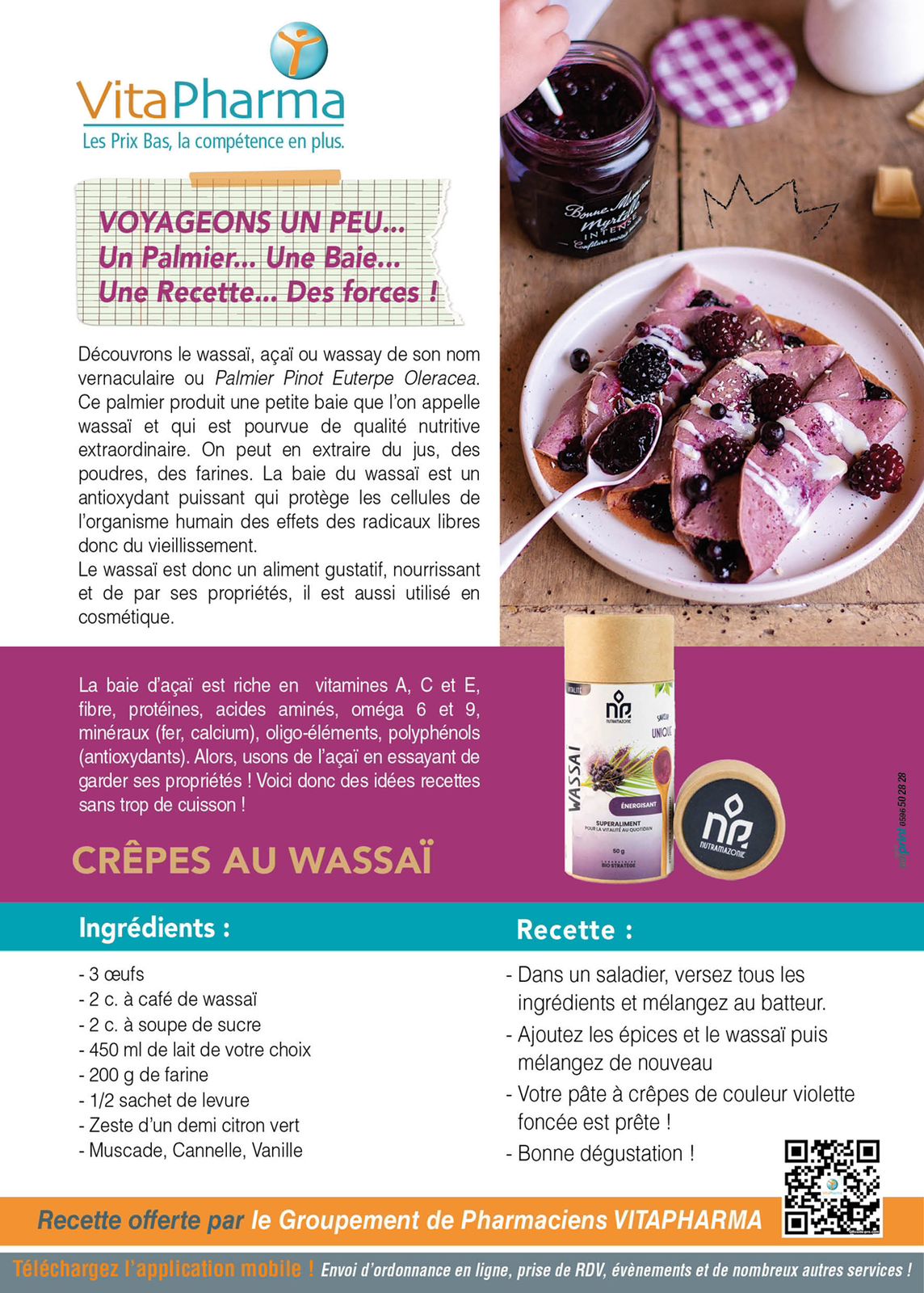 Recette Crêpes au Wassaï